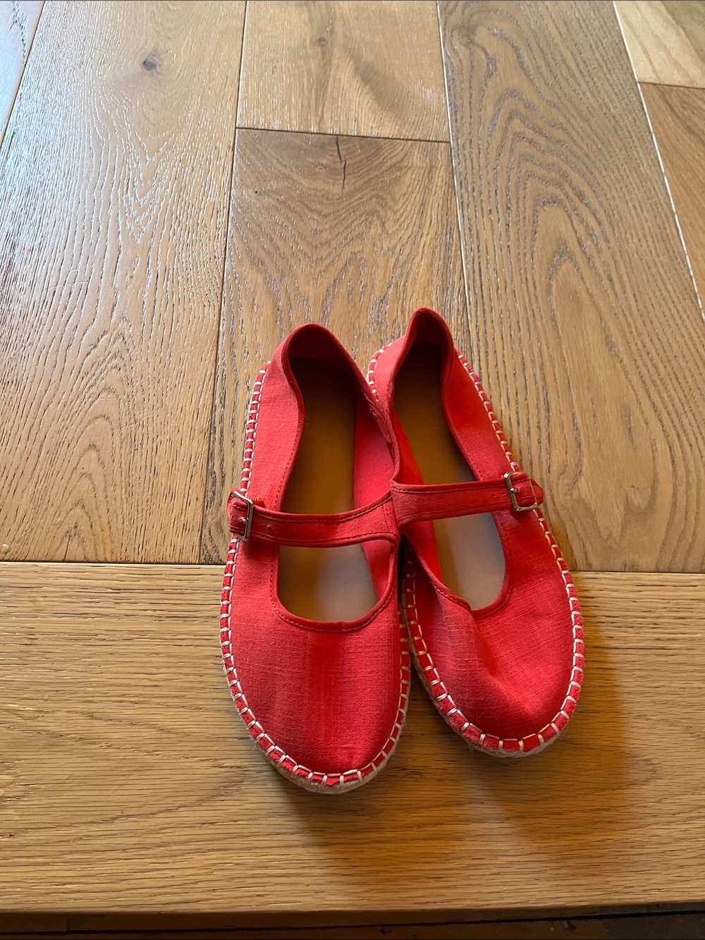Old Navy Red Mary Jane Espadrille Flats